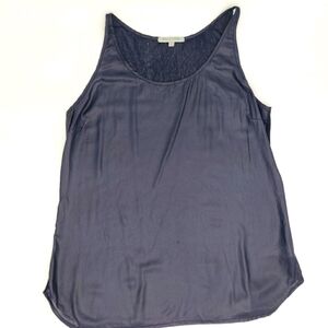 People Like Frank navy blue blouse tank L